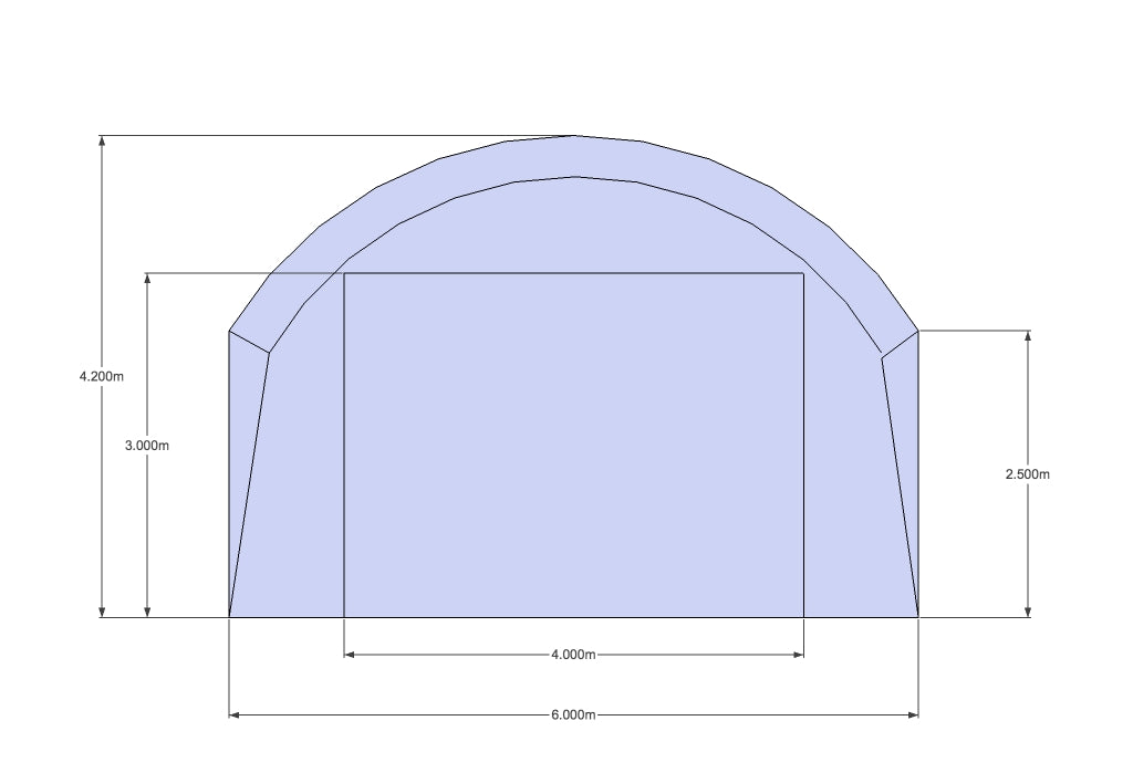 Landtek Hall 6x10m. Pihavarasto asuntoautolle, veneelle jne - Landtek