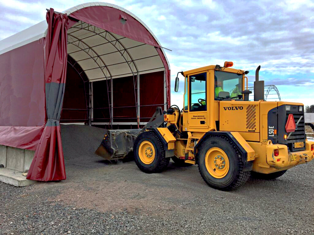 Hiekkavarasto 6x8x3,5m (asiakkaan sokkeliratkaisulla) - Landtek
