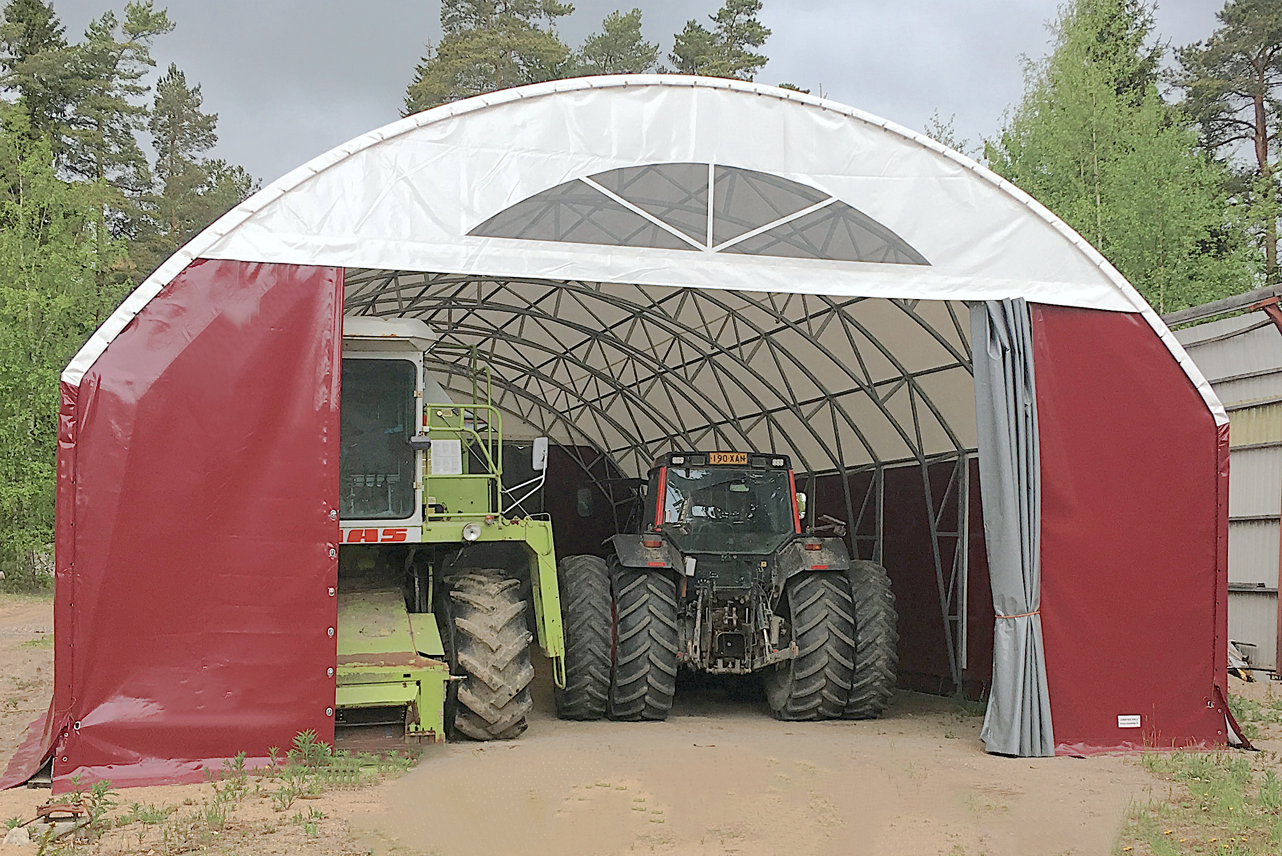 Maatilahalli 10x20x3m 4x6m ovella - Landtek