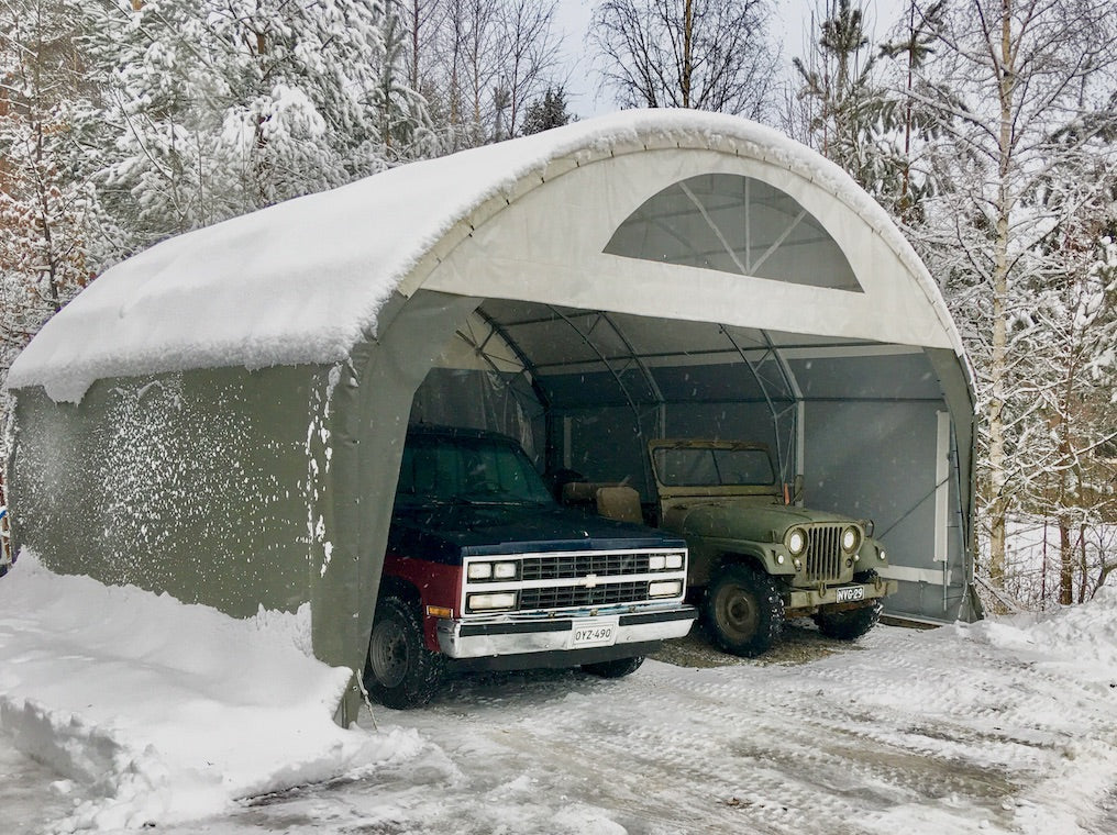 Landtek Hall 6x10m. Pihavarasto asuntoautolle, veneelle jne - Landtek