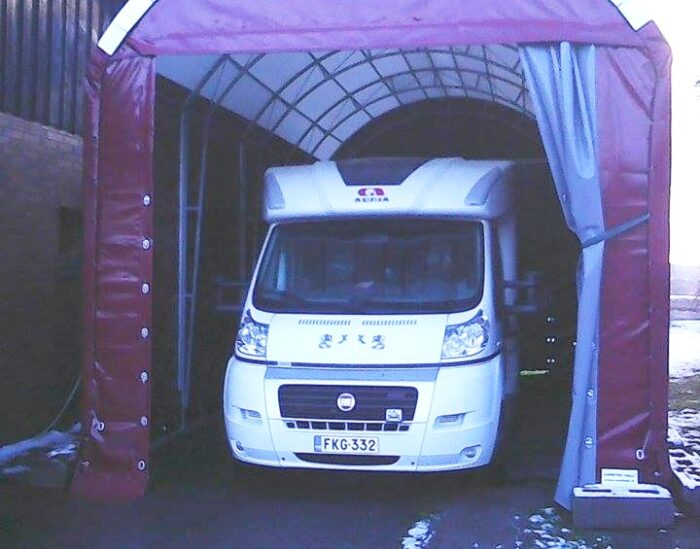 Landtek pressuhalli pitkä ja korkea 4x12x3m - Landtek