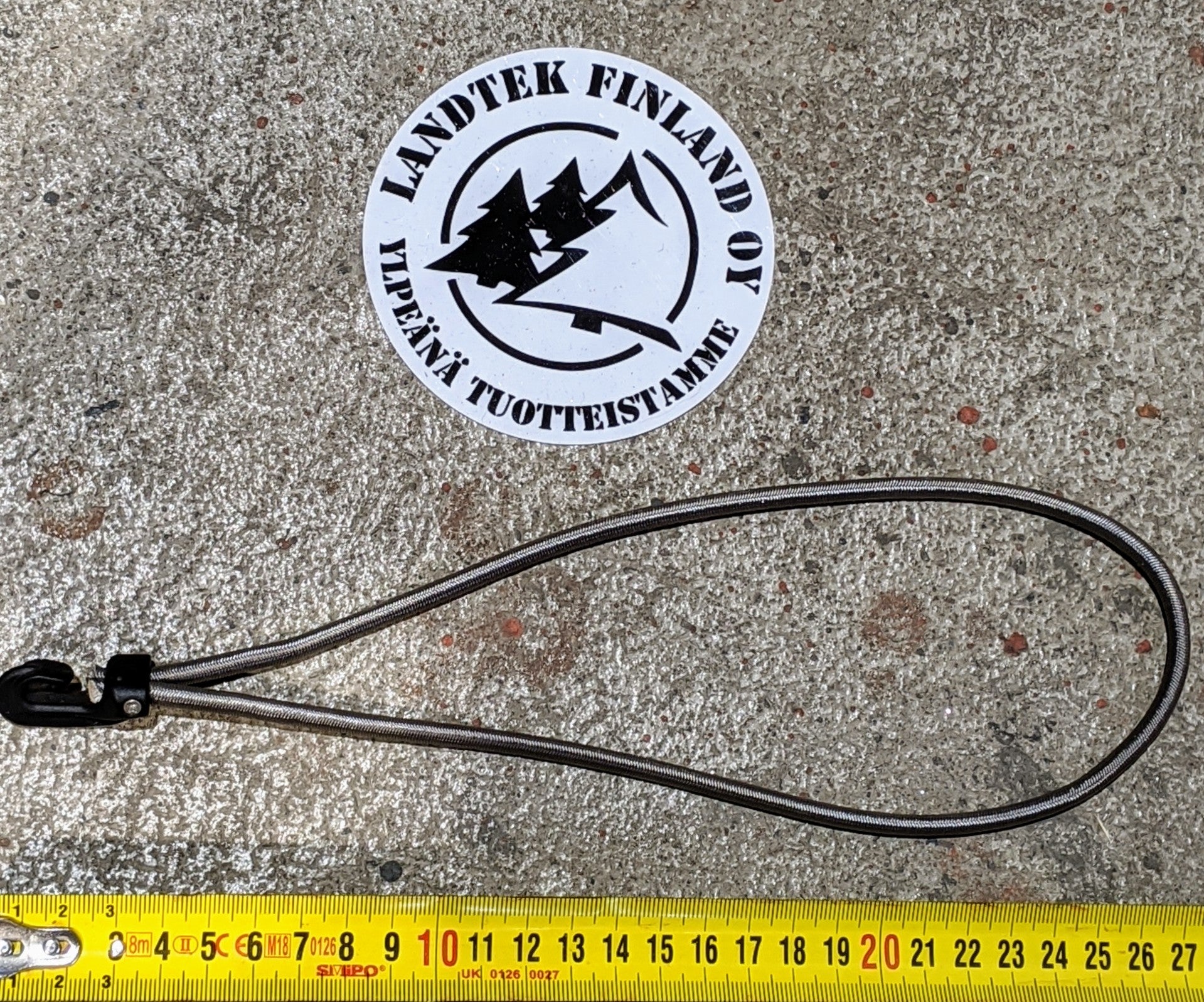 Pressukiinnike muovikoukulla, hopea 30cm - Landtek