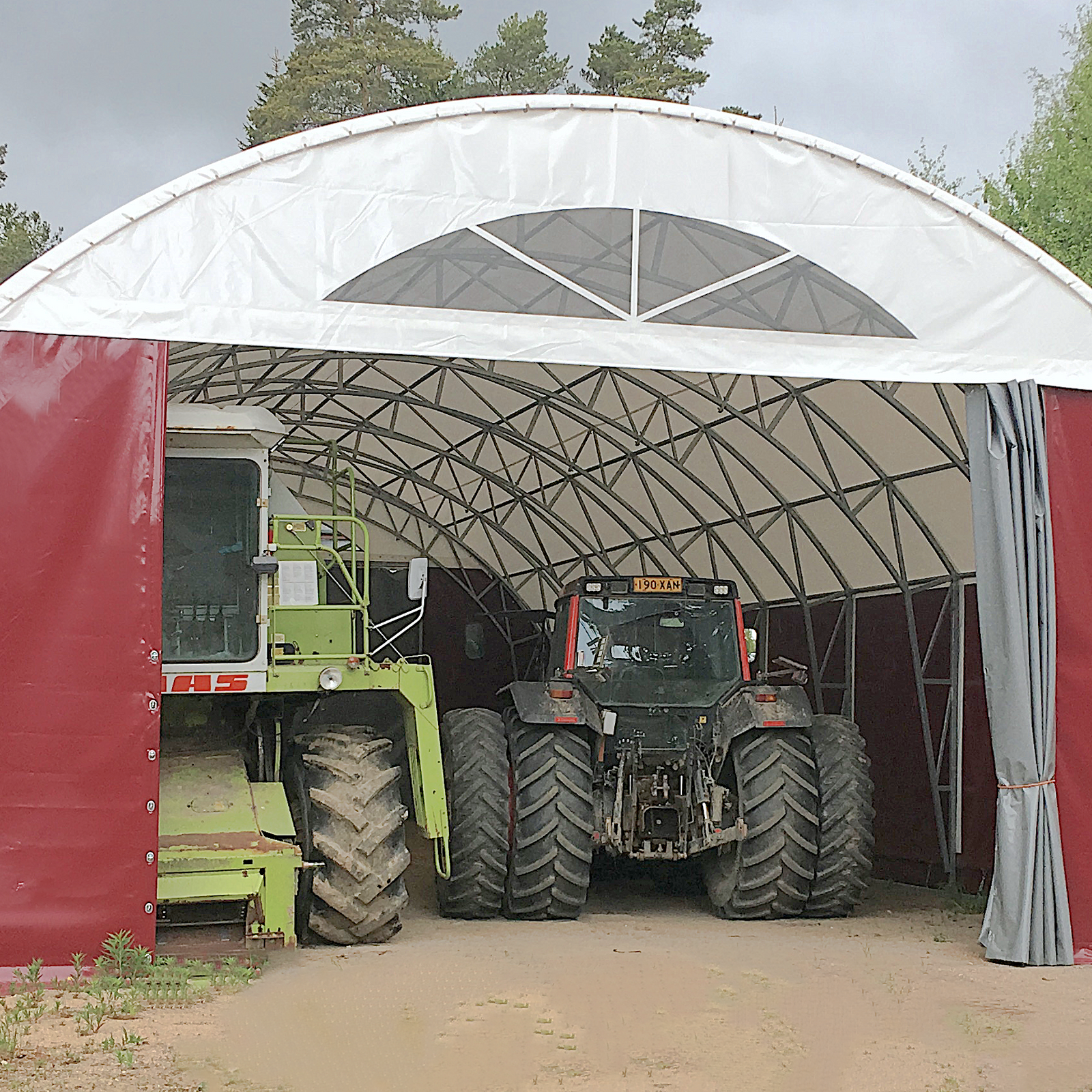 Maatilahalli 10x20x3m 4x6m ovella - Landtek